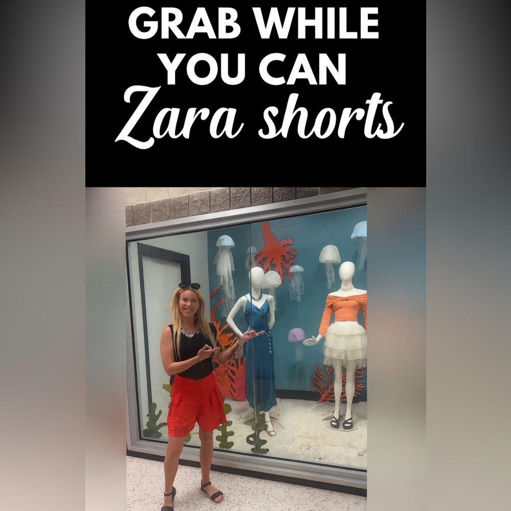 ZARA Orange Flowy Midi Skirt – Size M /28– High Waist Boho Vibes❤️